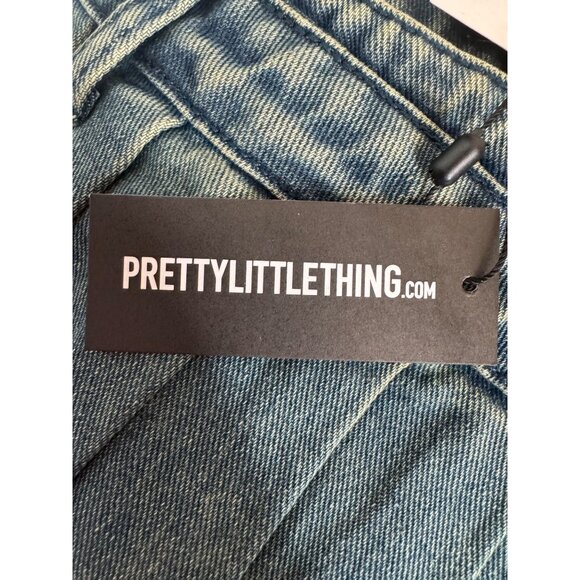 2/$30 NWT PrettyLittleThing 4 Denim Pleated Mini Skirt - Picture 15 of 16